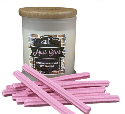 Musk Stick Scented Soy Candle Cafe Range